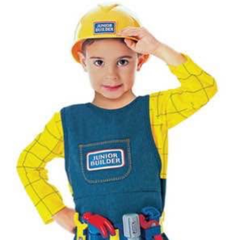 BRAND NEW baby toddler construction builder halloween costume size 1-2 for 6-12M